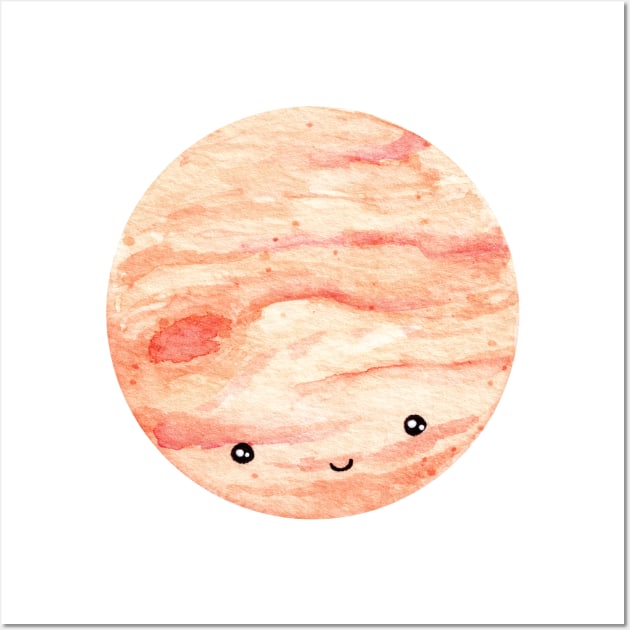 Jupiter cute planet Wall Art by shoko